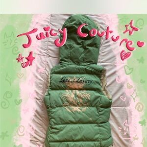 Juicy Couture Green Puffer Vest